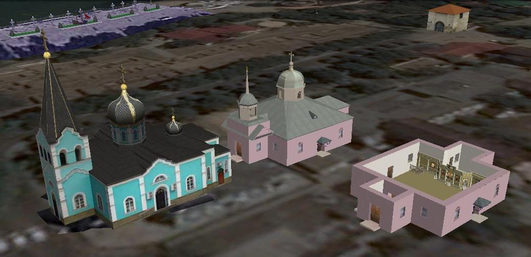 Анапская церковь 3D модель гугл