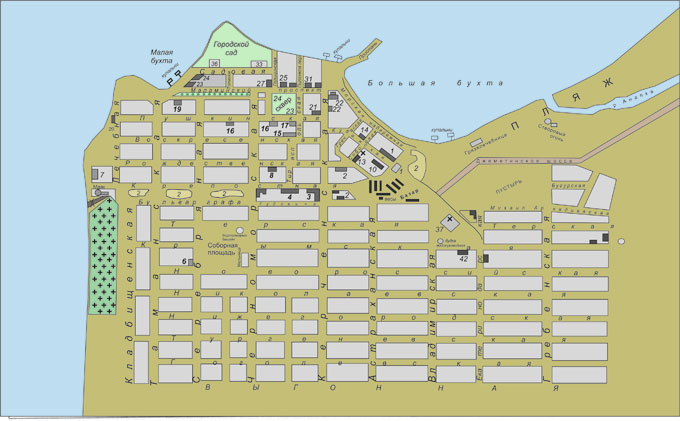 Старая карта Анапы - План города Анапа периода 1914—1924 г.г.