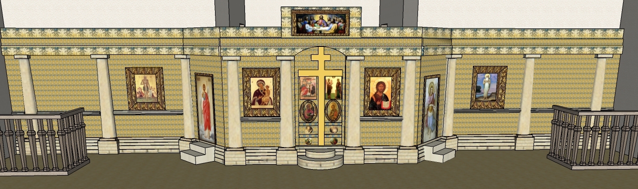 Анапская церковь 3D модель алтарь