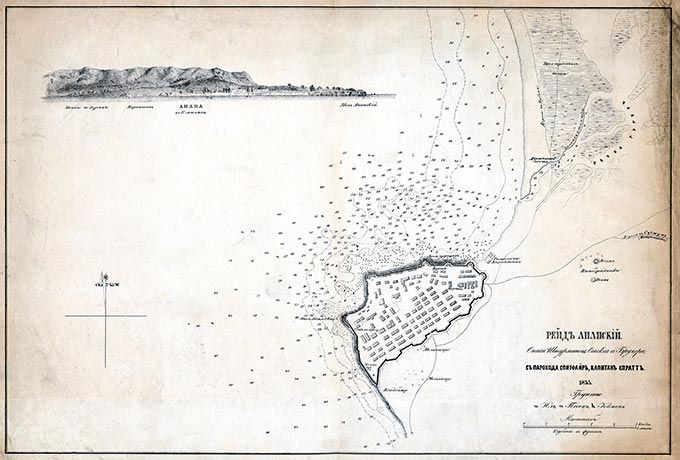 Карта Анапского рейда 1855 г.