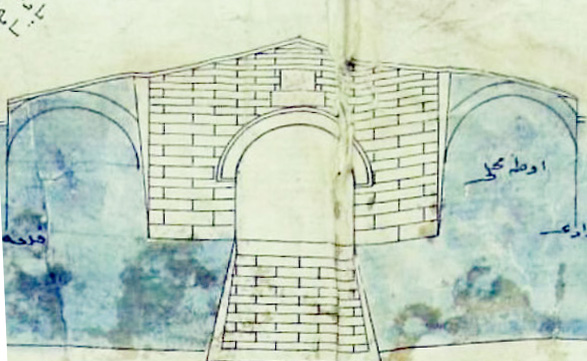 Вид турецких крепостных ворот Анапы